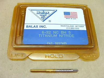 NEW Pack Of 12 BALAX USA Taps 6-32 NC BH 5 Titanium Nitride MANY Available • $30