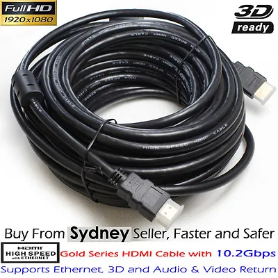 1M 2M 3M 5M 10M 20M HDMI Cable 3D HEC ARC HD Ethernet 1080P Mini Micro Adapter • $7.99