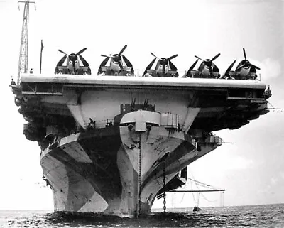 USS Hornet CV-12 At Majuro May 29 1944 Photo • $12