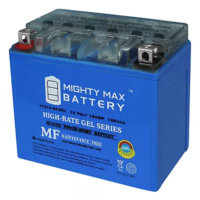 Mighty Max YTX12-BS GEL Battery For Arctic Cat ATV DVX300 Bombardier Vector250 • $39.99