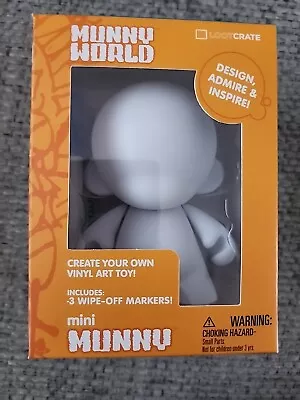 Kidrobot Munny World Loot Crate Exclusive 4  Inch Mini Vinyl Figure DIY NEW • $14