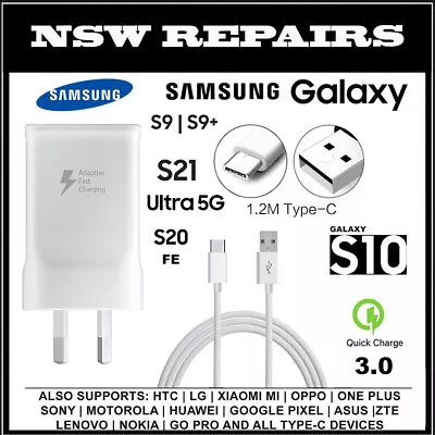 Genuine Samsung AC Wall Charger Adapter For Galaxy S22/S21/S8/S9/S10/S23/Note 20 • $39.95