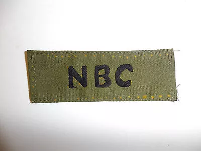 C0067 Vietnam Era Post 1966 NBC Name Tape Black On OD Fatigues Subdued R10C • $15