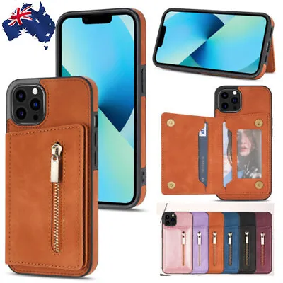 $13.78 • Buy Case Cover For IPhone 13 12 11 Pro Max XR 8 7 Plus SE 3 Leather Card Slot Stand