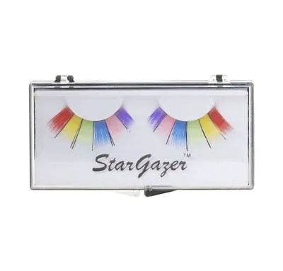 Stargazer False Eyelashes #09 Multi Coloured Rainbow Easy Use Glue Included • £3.62