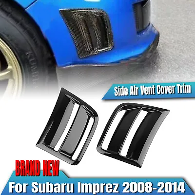 Front Bumper Side Air Vent Grill Cover For Subaru STI WRX GRB Wagon 2008-14 BLK • $37.39