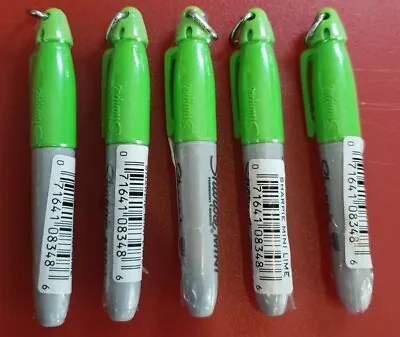 Sharpies New & Sealed! 5x Mini Sharpie Lot ~ Lime Green With Clip Keychain • $12.99