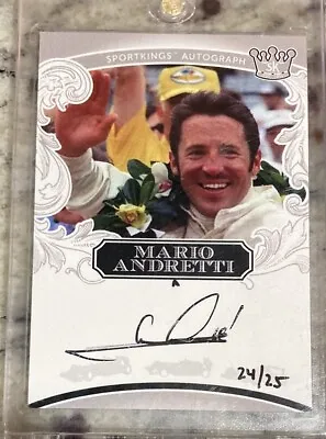 2021 Sportkings Mario Andretti Silver Parallel Autograph 24/25 • $69.99