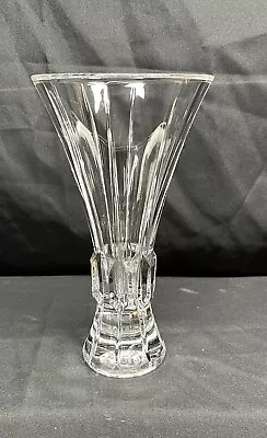 Elegant Shannon Crystal Clear 8 1/2” Tall Vase Pre Owned SEE PICTURES  • $55.99