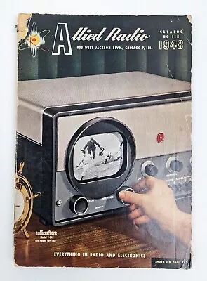 $14.95 • Buy Vintage 1948 Allied Radio & Electronics Catalog Program TV RCA Tube Microphones