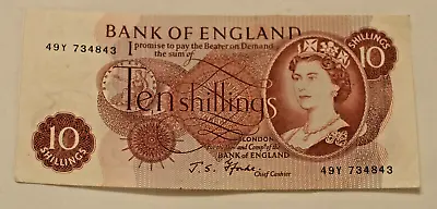 Old Bank Of England Ten Shilling Note  Js Fforde • £7.50