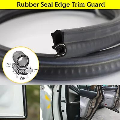 Rubber Seal Edge Trim Car Door Window Hood Trunk Anti Noise Weather Strip 144'' • $39.89