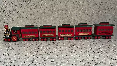 STATION CASINOS Las Vegas BINGO EXPRESS Souvenir TRAIN SET 6 PC Vintage Ornament • $19.99