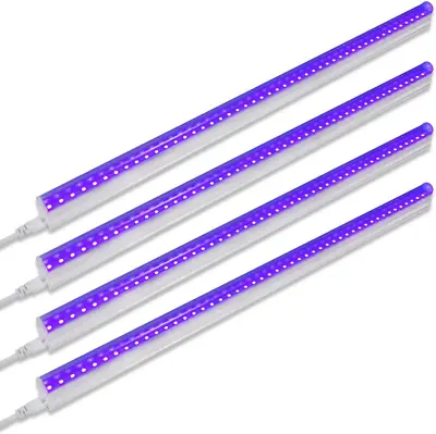 UV LED Blacklight Bar 22W 4Ft T5 Integrated Bulb Black Light Fixture 4 Pcs... • $50.99