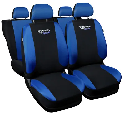  CAR SEAT COVERS Fit Daewoo Matiz Blue/black Sport Style Full Set • $62.24