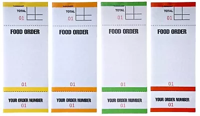 Food Order Pads 4 Pack Numbered 1-100 Cafe Bar Restaurant Waiter Drink Book BF84 • £5