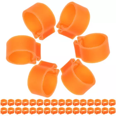 Bird Leg Rings 100pcs 10mm For Pigeon Parrot Finch Canary Hatch Orange • £7.99