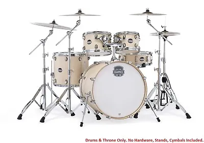 Mapex Mars Maple Natural Satin Rock Drums 22_10_12_16_14x5.5 +Throne Auth Dealer • $899