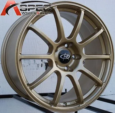 18x8.5 Rota G Force Wheels 5x114.3 Rim 48mm Gold Fits Mazda Speed 3 Rx8 Sti • $989