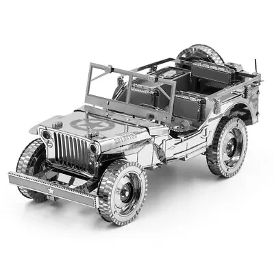 Fascinations ICONX Willys MB Overland U.S. Army Truck Metal Earth 3D Model Kit • $16.95