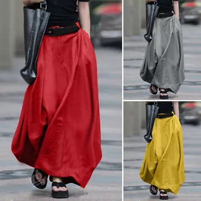 Fashion Women High Waist Party Casual Loose Long Maxi Skirts Oversize Skirts • $18.09