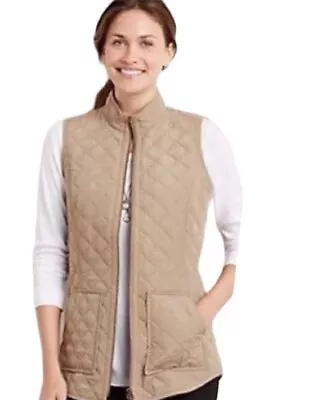 J Jill Heritage Womens Quilted Vest Size Small Brown Country • $29.99