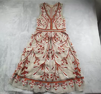 Moulinette Soeurs Dress Womens Size 12 Multicolor A-Line Rhinestone Sleeveless • $47.99
