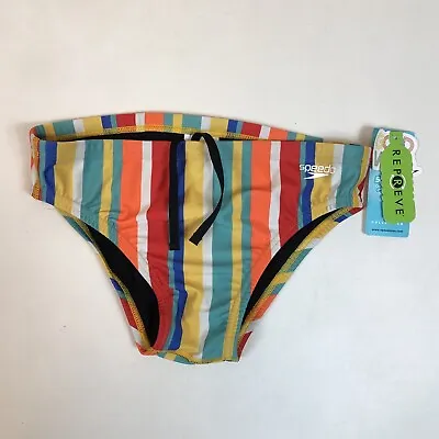 NWT Mens Speedo Eco Endurance Brief Vibe Collection Striped Swimsuit Size 30 New • $29.99