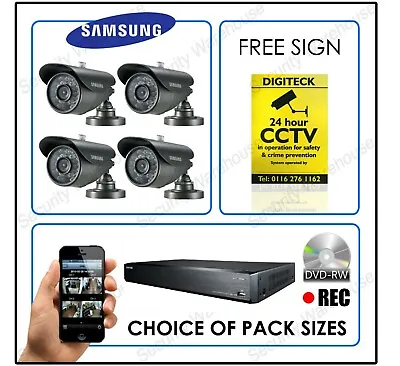 Samsung Home SECURITY SYSTEM 16 Channel DVR CCTV CAMERA KIT Outdoor SET IPhone X • £681.44