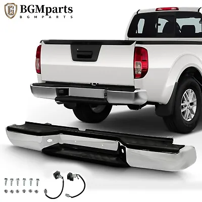 New Chrome Steel Rear Step Bumper For 2005-2019 Nissan Frontier W/O Sensor Holes • $206.99