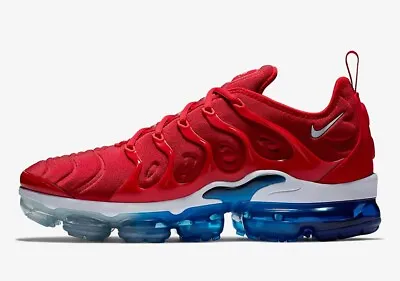 Nike Air VaporMax Plus Red/Blue Mens Shoes Multiple Sizes Available • $166.35