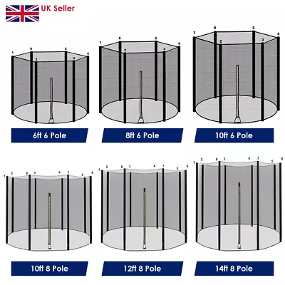 6 8 10 12 13 14 Ft Trampoline Replacement Pad Safety Net Rain Cover Ladder Skirt • £27.99