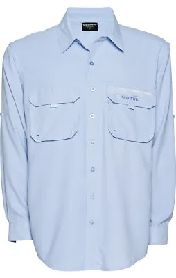 $59.95 • Buy Shimano Vented Shirt Blue Skyway Fishing Shirt Long Sleeve