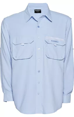 $59.95 • Buy Shimano Vented Shirt Blue Skyway Fishing Shirt Long Sleeve