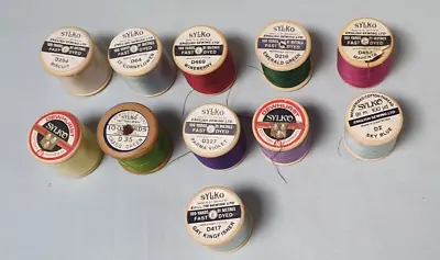 Assortment Of Used & Unused Sylko Cotton Reels - Assorted Colours (1) • £4.99