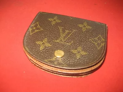 Vintage Authentic LOUIS VUITTON Monogram Porte Monnaie Gousset Coin Purse Wallet • $49.99