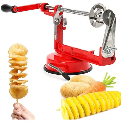 Stainless Steel Manual Potato Vegetable Twister Spiral Slicer Vegetable Cutter • £11.84