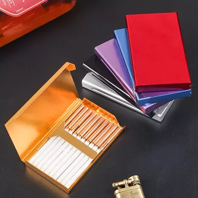 Steel Stainless Metal Cigarette Case For 78mm 100's Cigarettes Holder Box • $6.99