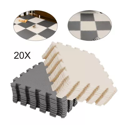 £22.59 • Buy 20 Large Soft Foam EVA Kids Floor Mat Jigsaw Tiles Interlocking Garden Play Mats