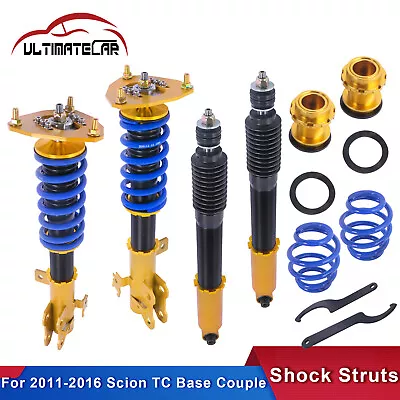 4Pcs Front & Rear Full Coilovers Struts Shocks Kit For 2011-2016 Scion TC AGT20 • $234.96