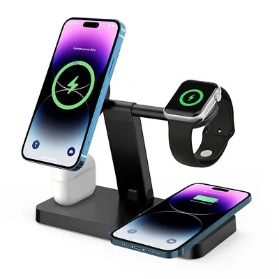 $30.99 • Buy 4in1 Wireless Charger Station Dock For Apple Watch Airpods IPhone 14 Pro Max 13