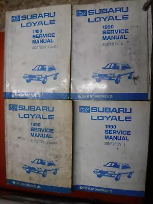 $56.99 • Buy 1990 Subaru Loyale 4 Volume Original Factory Service Manual Sections 1 Thru 6