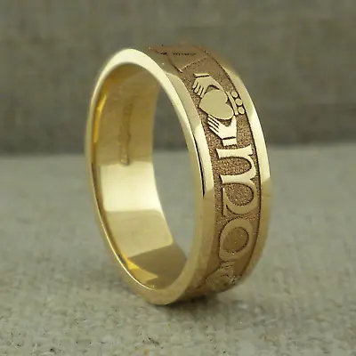 10K Gold MO ANAM CARA Wedding Ring Band SIZE 4.5 Made In Ireland By Boru • $558
