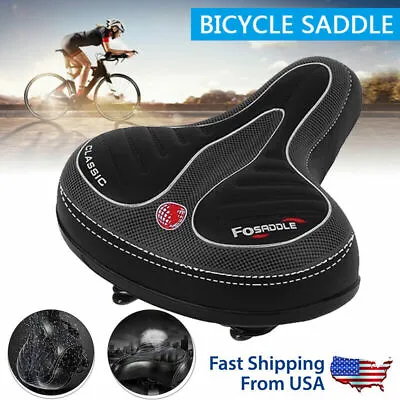 Comfort Wide Big Bum Soft Gel Cruiser Bike Saddle Bicycle Seat Air Cushion Pad • $14.95