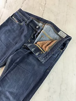 Diesel Safado Regular Slim Fit Straight Button Fly Blue Jeans Men's Size 34x30 • $39.99