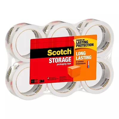 Scotch 3M Storage Packing Tape 6 Rolls Heavy Duty Shipping Packaging Moving New. • $14.04
