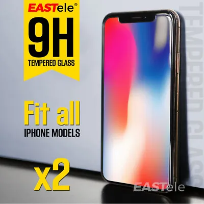 2x EASTele For Apple IPhone 8 Plus 7 6s Plus Tempered Glass Screen Protector • $4.49