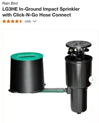 Rain Bird In-Ground Impact Sprinkler W/ Click-N-Go Hose Connect LG3HE New.  • $21.99