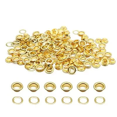 1/4  Eyelets Gold Grommets Eyelets Metal Eyelets With Washers For Canvas S... • $12.15