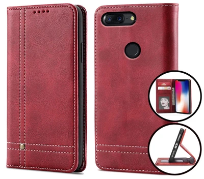 $8.50 • Buy Oneplus 5T Pu Flip Leather Wallet Case Card Slot Kickstand Magnet